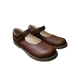 Footmates Lydia Brown Tooled Leather Mary Janes Size 13